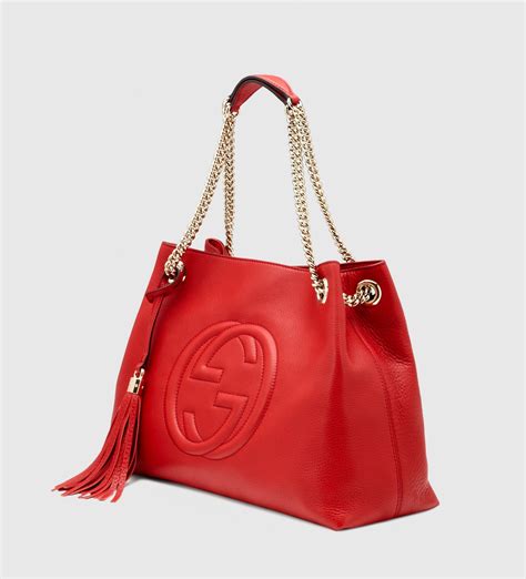 red gucci purse with gold chain|Gucci handbags with gold chain.